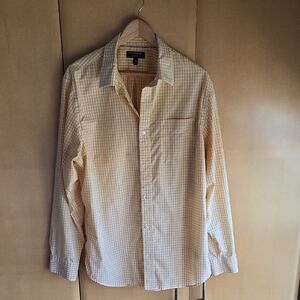 Banana Republic Yellow Plaid Casual Shirt